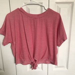 Red and white striped shirt